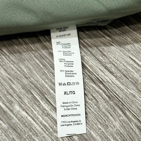 Anine Bing Sport NWT Sage Green Jules Asymmetrical One-Shoulder Sports Bra Chic - Picture 10 of 12